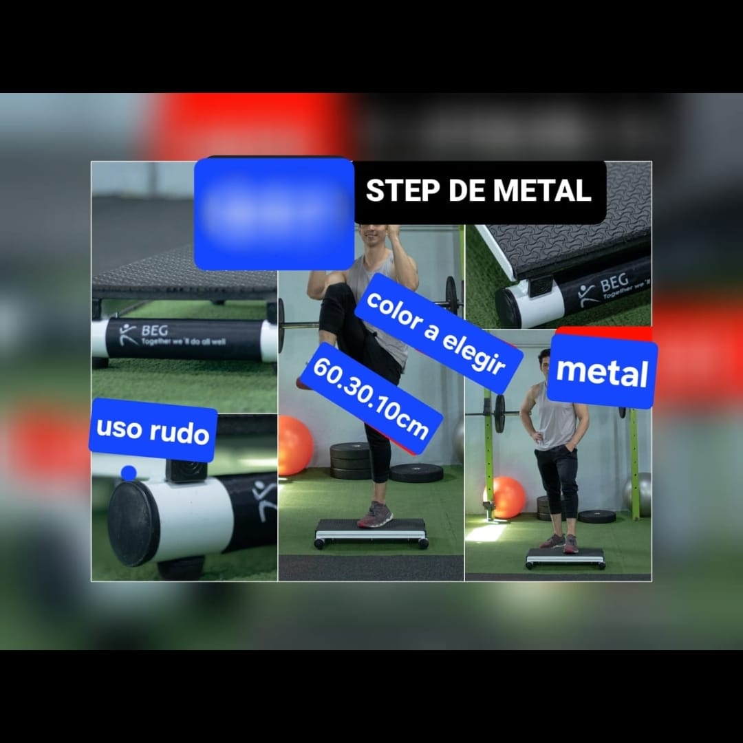 Banco step de metal
