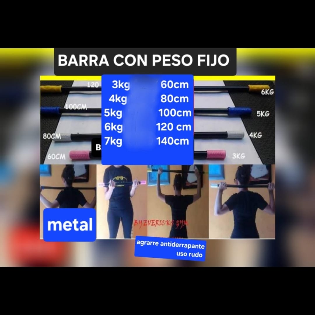 Barra con peso fijo