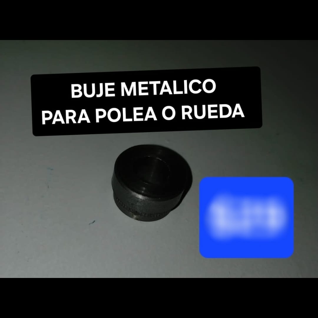 Buje metálico para polea o rueda
