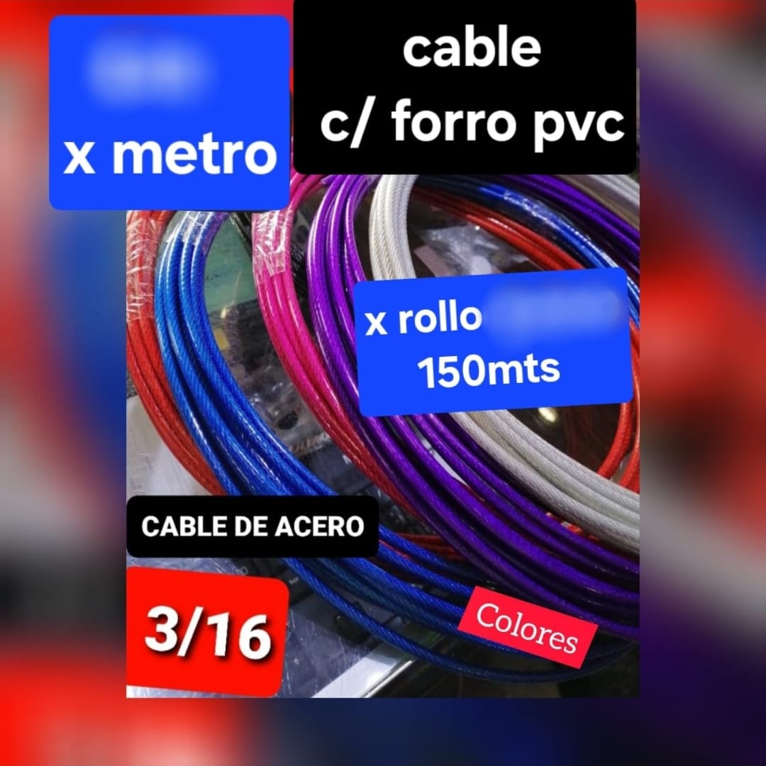 Cable con forro pvc