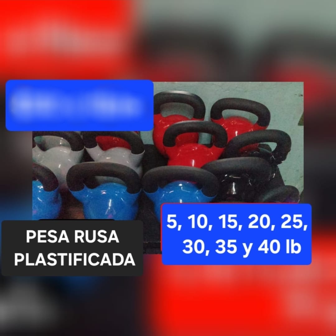 Pesa rusa plastificada x lb
