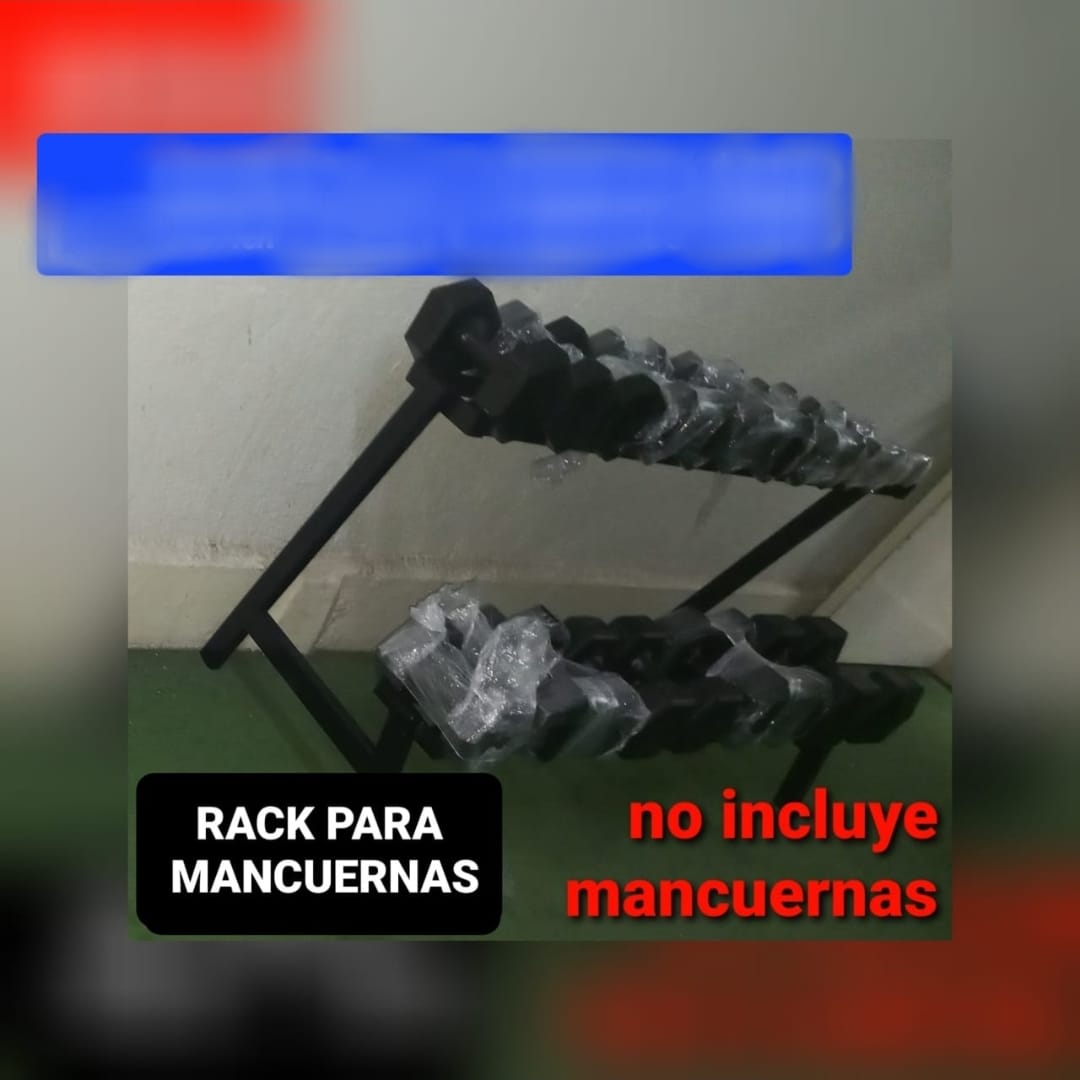 Rack para mancuernas 9 pares sencillo sin soportes