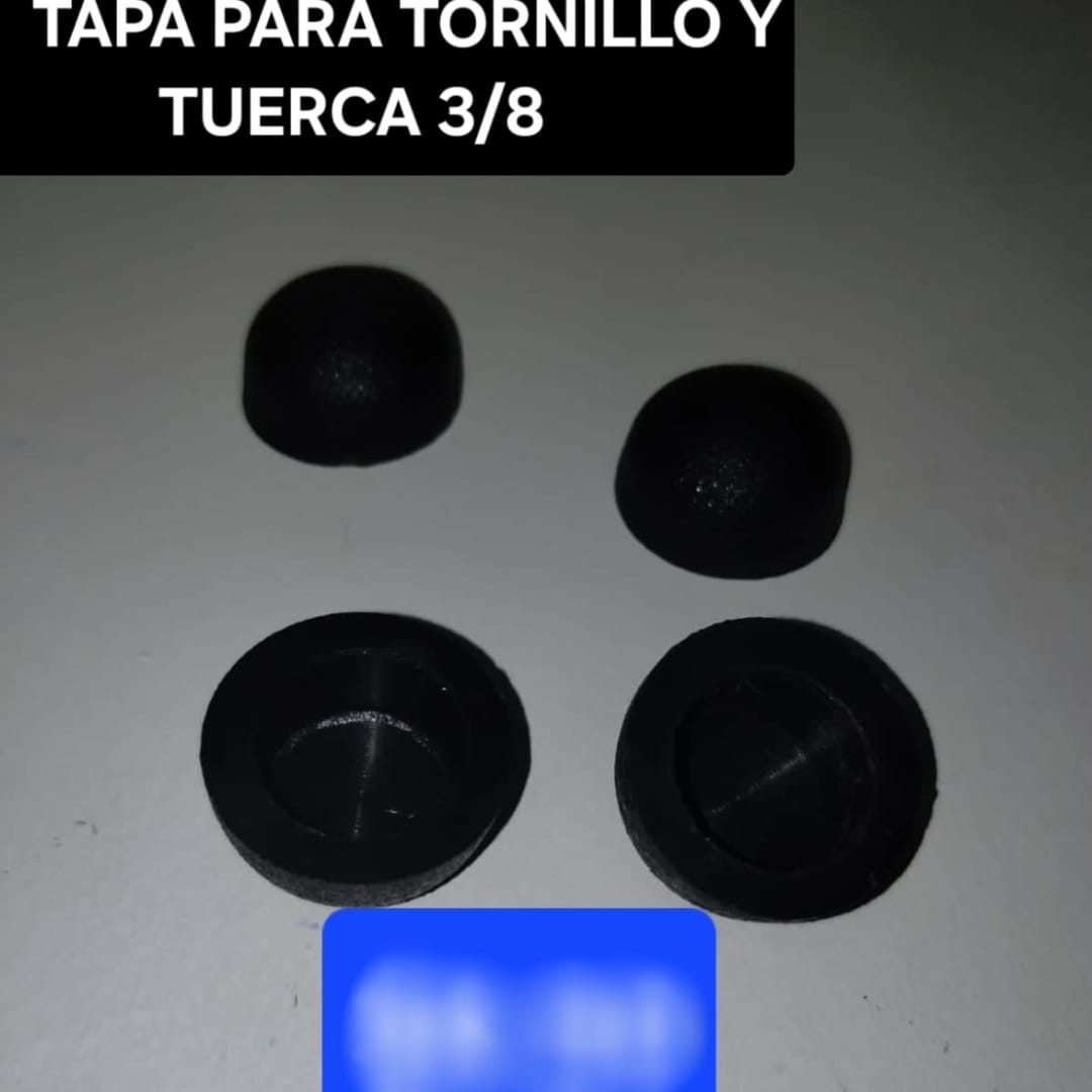 Tapa para tornillo y tuerca 3/8